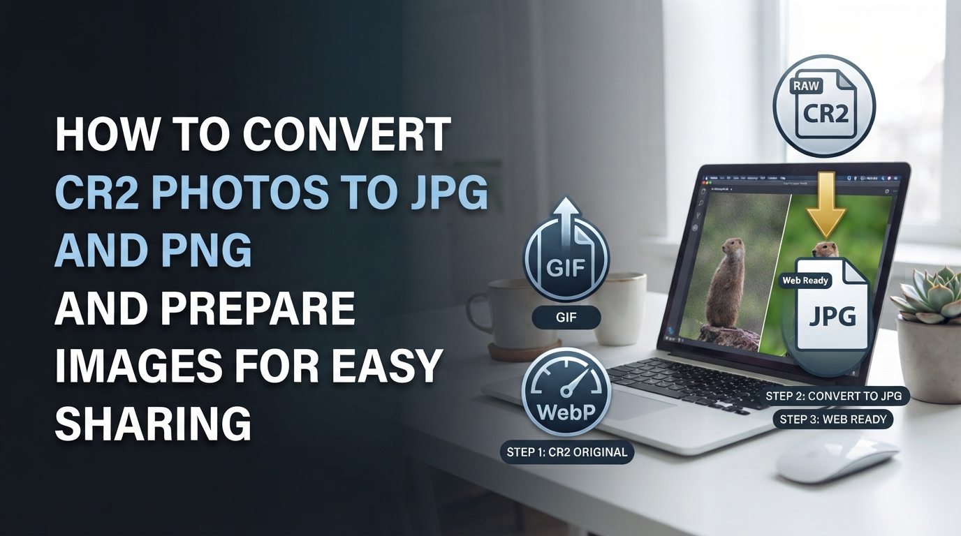 How to Convert CR2 Photos to JPG and Prepare Images for Easy Sharing